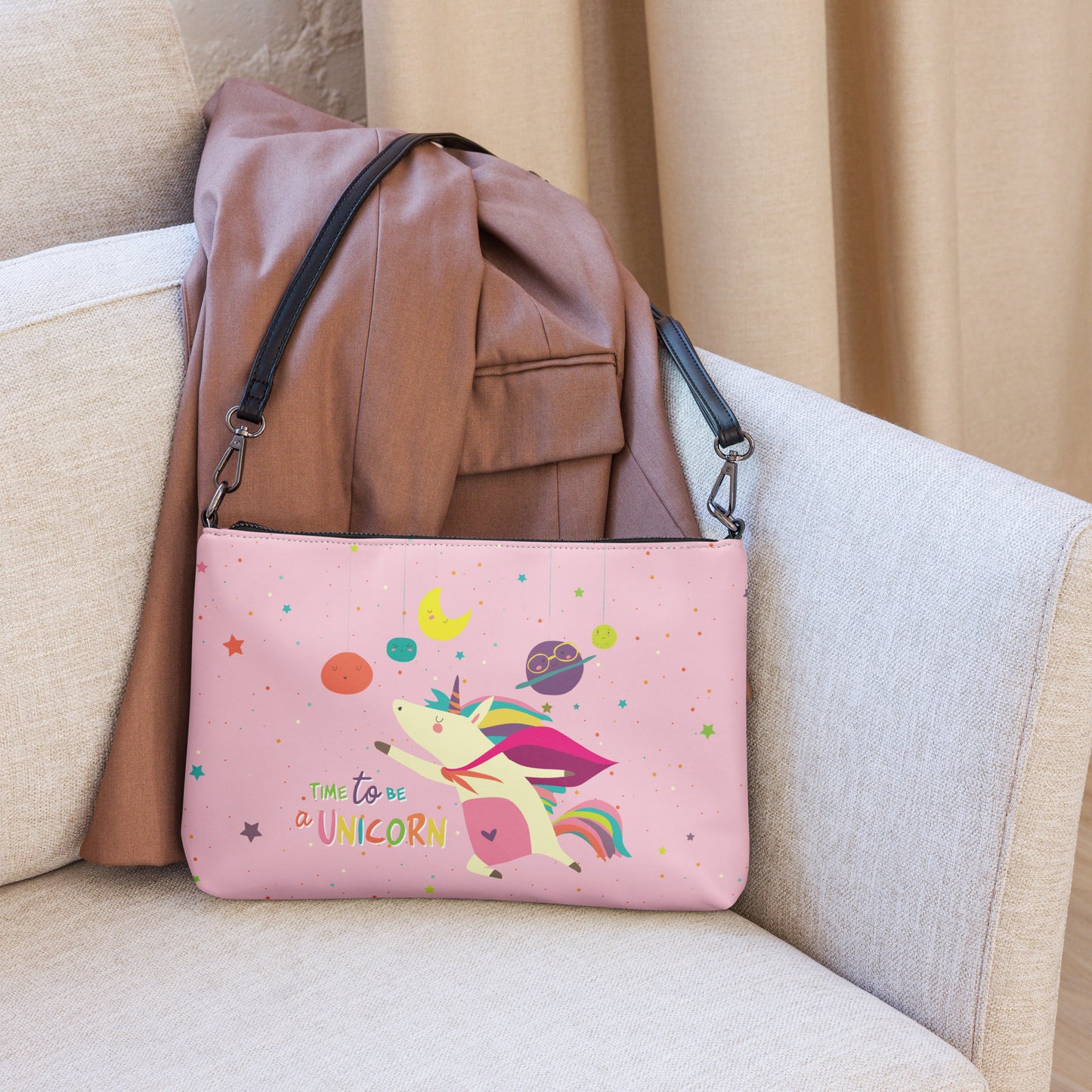 Time to be a Unicorn Crossbody Bag