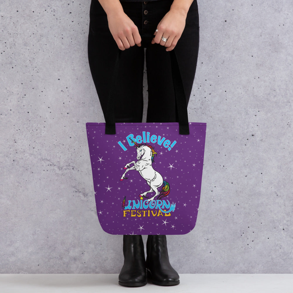 Unicorn Fest Purple Tote Bag