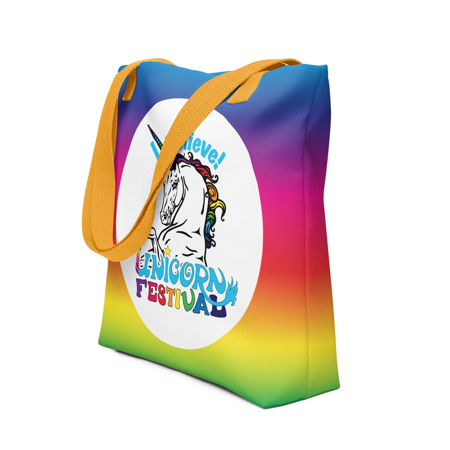 Unicorn Festival Rainbow Tote Bag