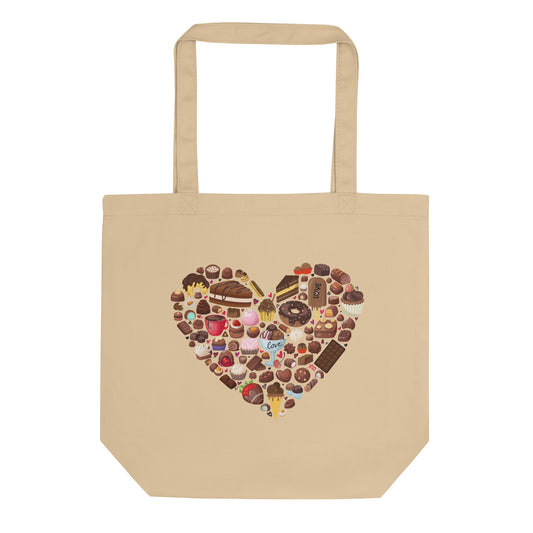 Chocolate Heart Eco Tote Bag