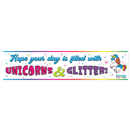 Unicorns and Glitter Bumper Stickers