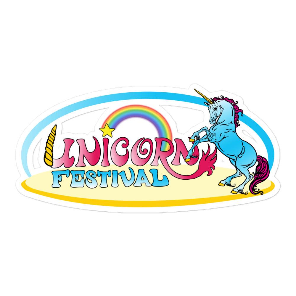 Unicorn Festival Rainbow Stickers
