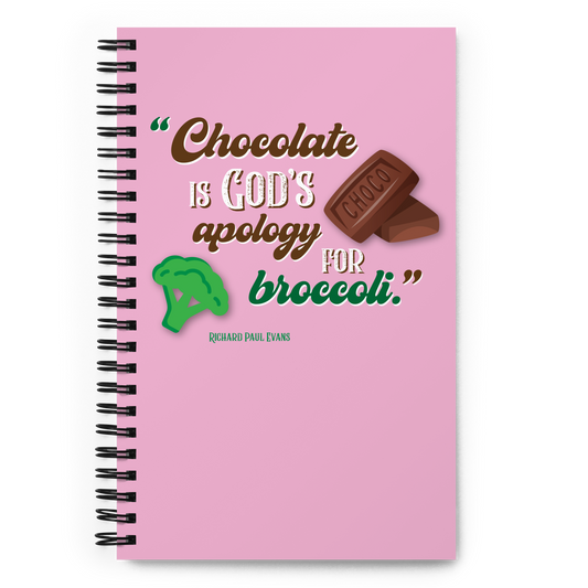 Chocolate for Broccoli Spiral notebook