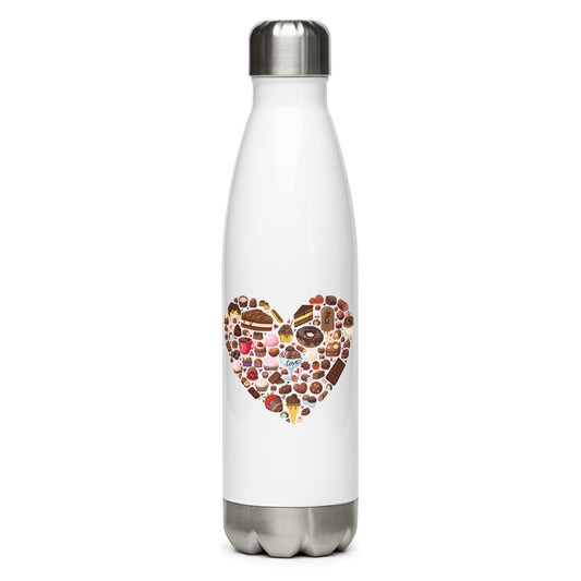 Chocolate Heart Stainless Steel Water Bottle