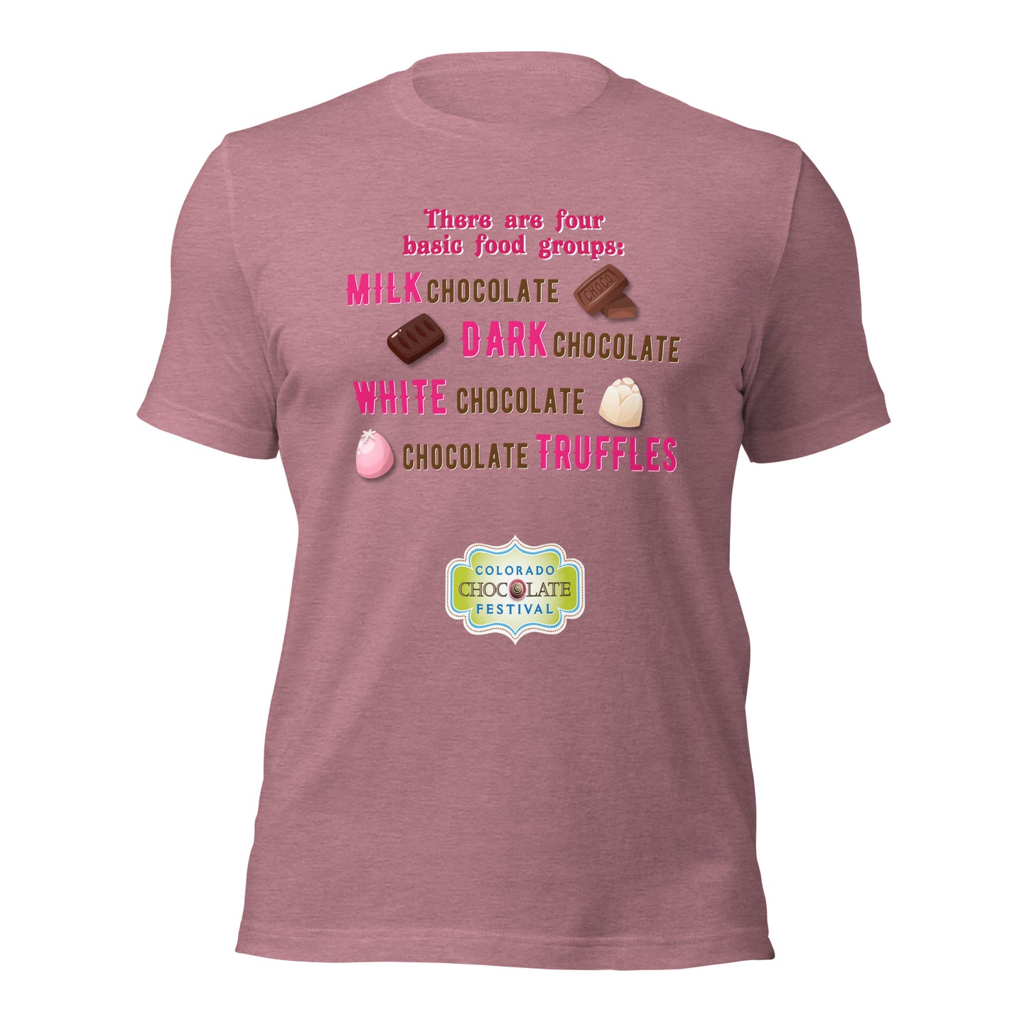 Four Chocolate Food Groups Unisex T-shirt