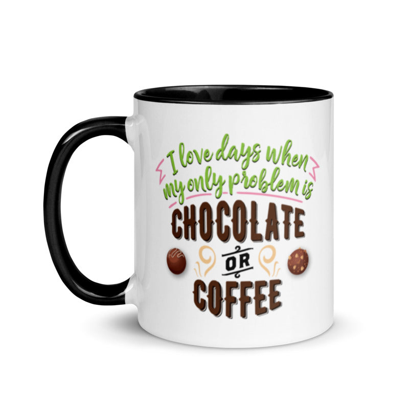 Chocolate or Coffee Mug with Color Inside