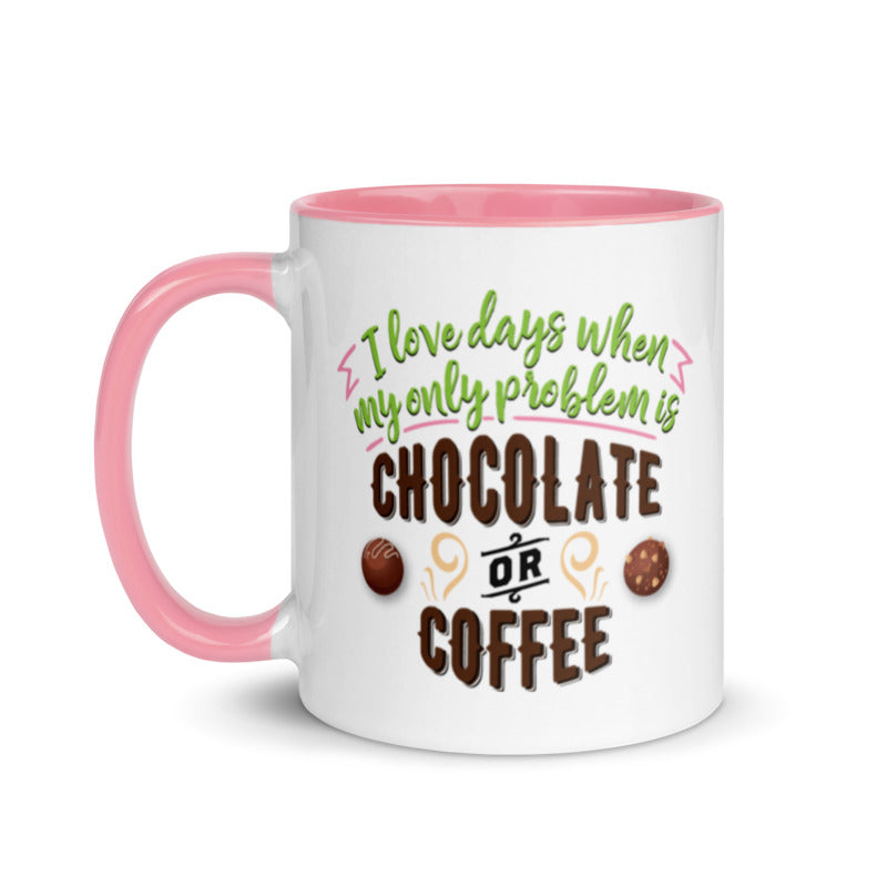 Chocolate or Coffee Mug with Color Inside