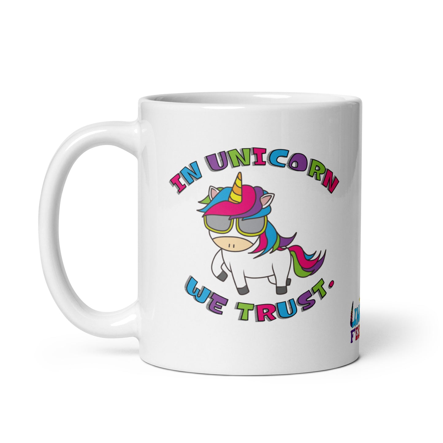 Born to be a Unicorn White Glossy Mug