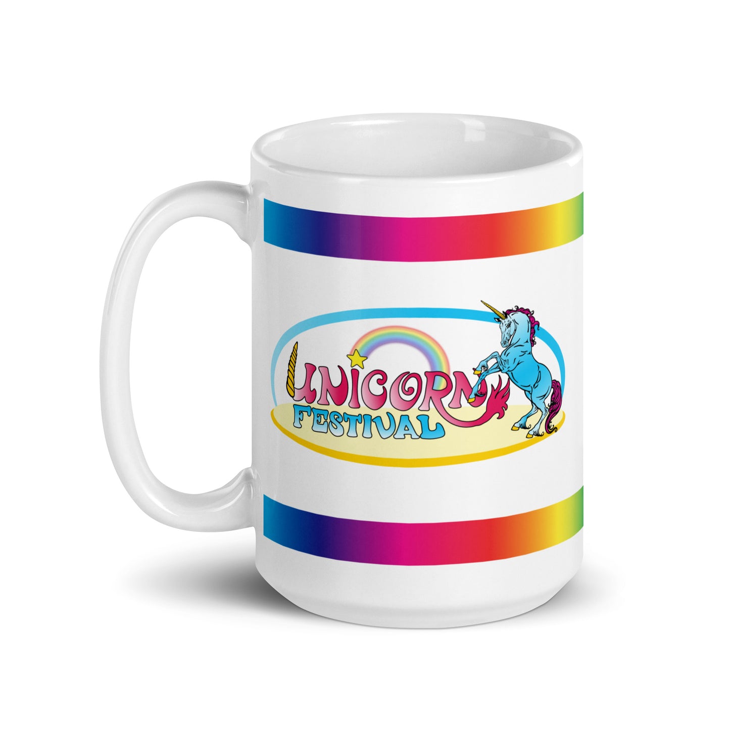 Unicorn Festival White Glossy Mug