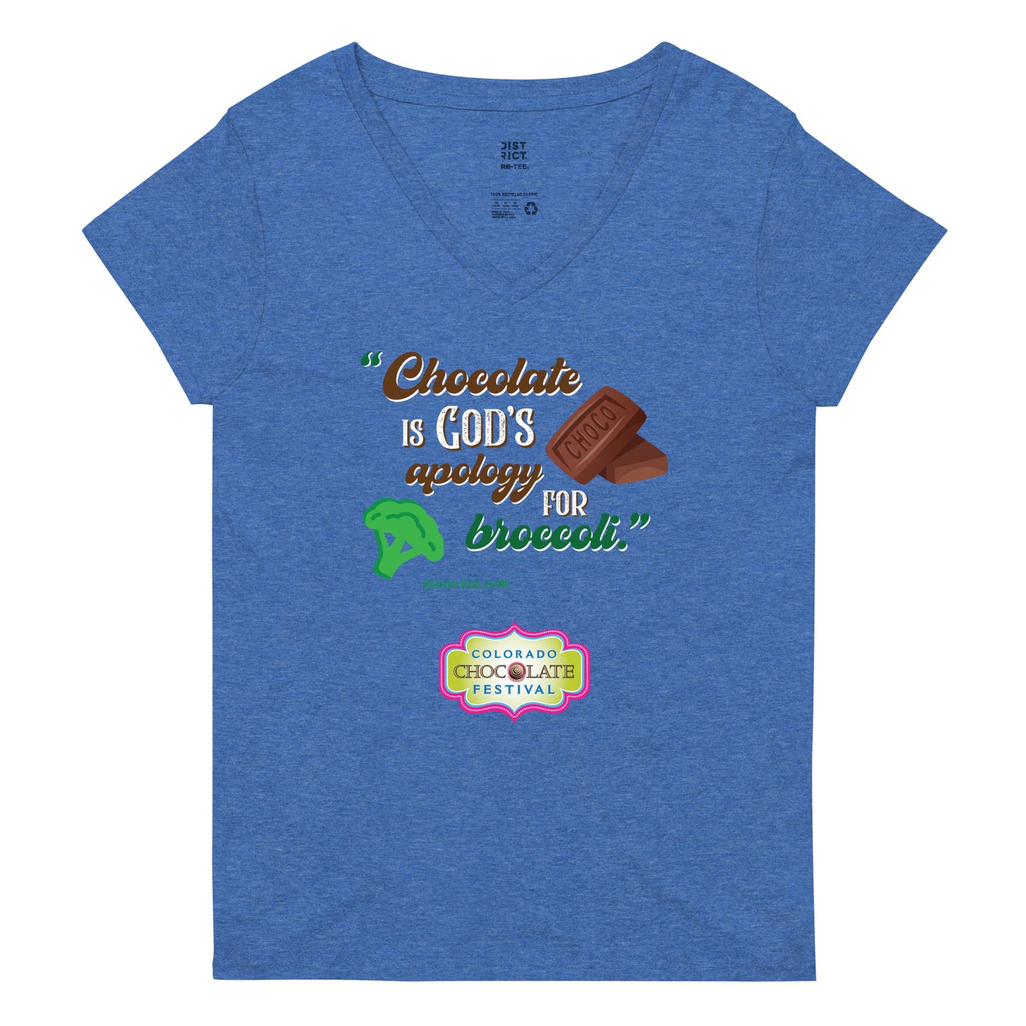 Chocolate Apology Women’s recycled v-neck t-shirt