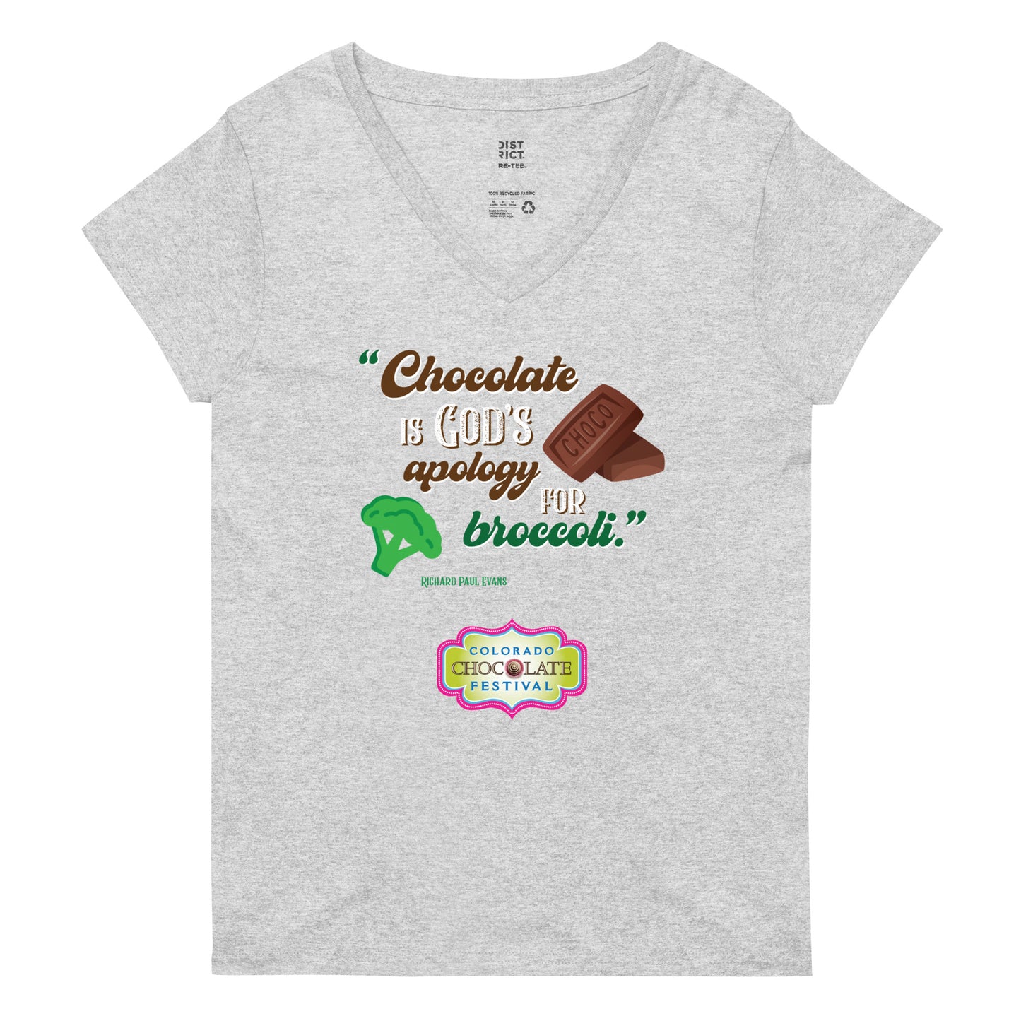 Chocolate Apology Women’s recycled v-neck t-shirt